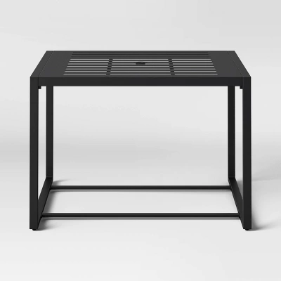 Henning 4 Person Rectangle Patio Dining Table - Black - Project 62™ - Image 2
