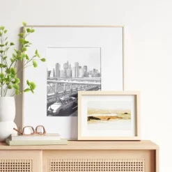 19.4" X 22.4" Matted To 11" X 14" Thin Gallery Oversized Image Frame Brass - Project 62â„¢