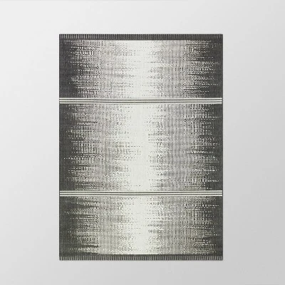 Ombre Stripe Outdoor Rug Black - Project 62™ - Image 3