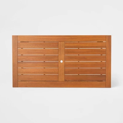 Kaufmann Wood Rectangle Patio Dining Table, Outdoor Furniture - Natural - Project 62™ - Image 5