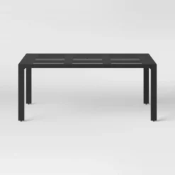 Henning 6 Person Rectangle Patio Dining Table, Outdoor Furniture - Black - Project 62â„¢
