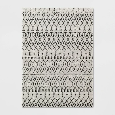 Grace Geometric Indoor/Outdoor Rug Black/White - Project 62™ - Image 5