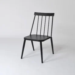 4pc Windsor Outdoor Patio Dining Chairs Stacking Chairs Black - Project 62â„¢