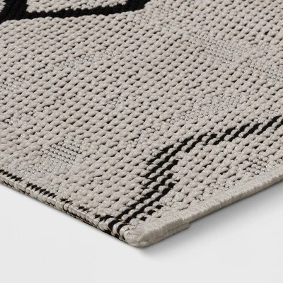 Grace Sketch Diamond Indoor/Outdoor Rug - Black/White - Project 62™ - Image 2