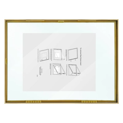 15.6" X 11.5" Float Thin Metal Gallery Frame Brass - Project 62™ - Image 5