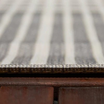 9' X12' Plaid Outdoor Rug Gray - Project 62™ - Image 2