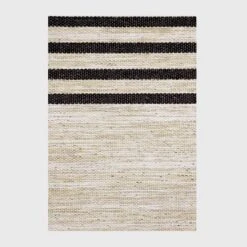 9' X 12' Multi-Tier Bars Outdoor Rug Gray/Cream - Project 62â„¢