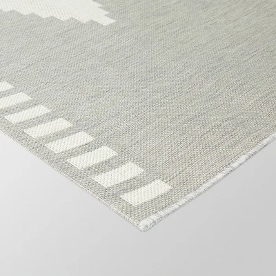 5' X 7' Diamond Outdoor Rug Cream - Project 62™