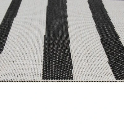 7'x10' Mod Directional Lines Outdoor Rug Black - Project 62™ - Image 2