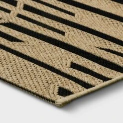 Grace Broken Geometrical Indoor/Outdoor Rug Black/Tan - Project 62â„¢