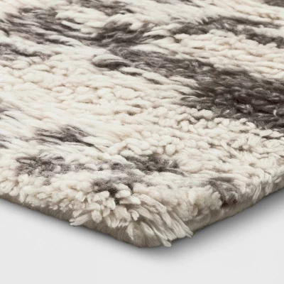 Jutland Geo Moroccan Hand Tufted Shag Area Rug Gray - Project 62™ - Image 2