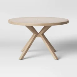 Collier 46" Round Stamped Steel Top Patio Dining Table - Project 62â„¢