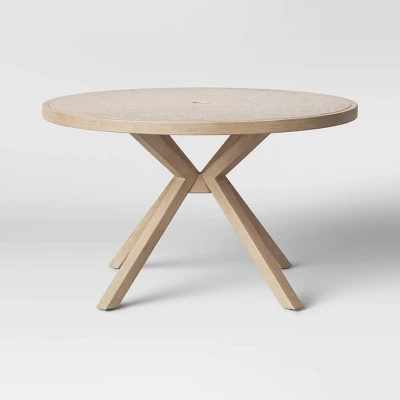 Collier 46" Round Stamped Steel Top Patio Dining Table - Project 62™