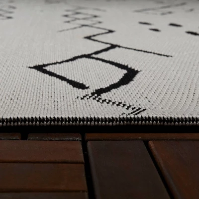 Grace Sketch Diamond Indoor/Outdoor Rug - Black/White - Project 62™ - Image 4