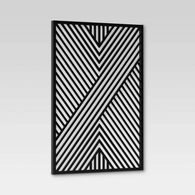 Geometric MDF Wood Wall Panel Black - Project 62™ - Image 2