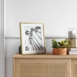 10.4" X 12.4" Matted To 8" X 10" Thin Metal Tabletop Frame Brass - Project 62â„¢