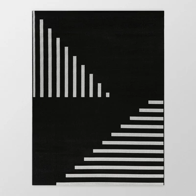 Geo Grace Indoor/Outdoor Rug - Black/White - Project 62™ - Image 5