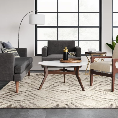 7'x10' Moroccan Shag Tufted Area Rug Cream - Project 62™ - Image 2