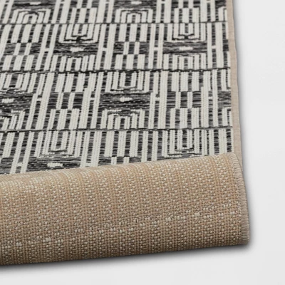 Retro Repeat Outdoor Rug Black - Project 62™ - Image 3