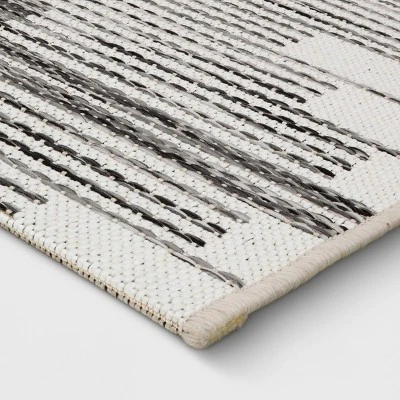 Graphic Steps Outdoor Rug Black - Project 62™
