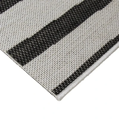 7'x10' Mod Directional Lines Outdoor Rug Black - Project 62™