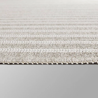 7' X 10' Uniform Stripe Outdoor Rug Cream - Project 62™ - Image 3