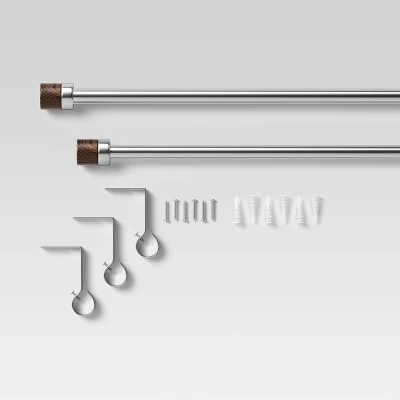 Walnut Wood Cap Curtain Rod - Project 62™