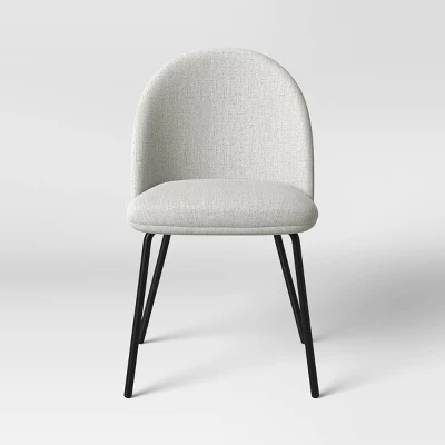 2pk Nils Metal Base Dining Chairs Gray Woven Fabric - Project 62™ - Image 3