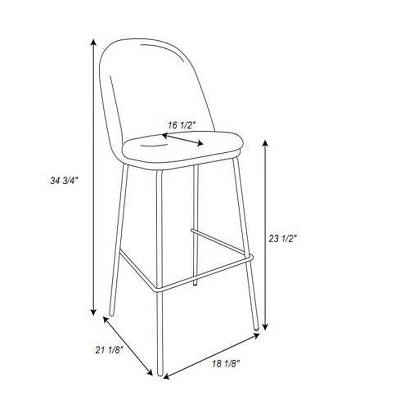 Nils Brass Base Counter Height Barstool - Project 62™ - Image 6